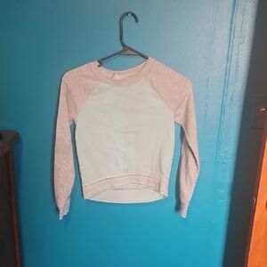 wonder nation Mint Green and Heather Gray Raglan Sweatshirt